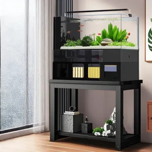 Ultra White Glass Smart Automatic Cleaning Goldfish Tank New Modern Bottom Filter Eco Home Glass Fish Tank