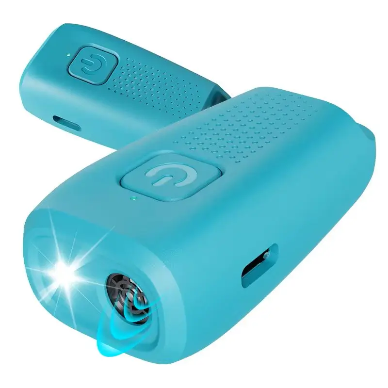 Ultrasonic Anti Barking Device Mini Portable Key Shape Handheld Dog Repeller Rechargeable 1 Hour Flash Strobe Barking