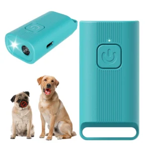 Ultrasonic Dog Bark Control Device Rechargeable Handheld Anti Barking Trainer for Small Medium Large Dogs 50ft Range