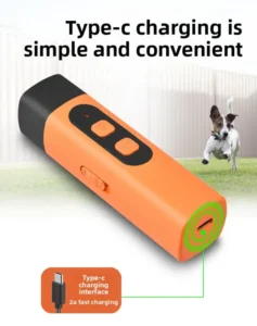 Ultrasonic Dog Bark Repeller With LED Flashlight Dog Training Repellents Anti Barking Device Bark Shield