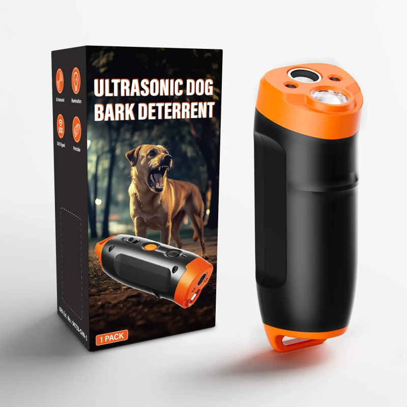 Ultrasonic Dog Barking Control Devices to Stop Barking and Training With 40FT and Separate Flashlight