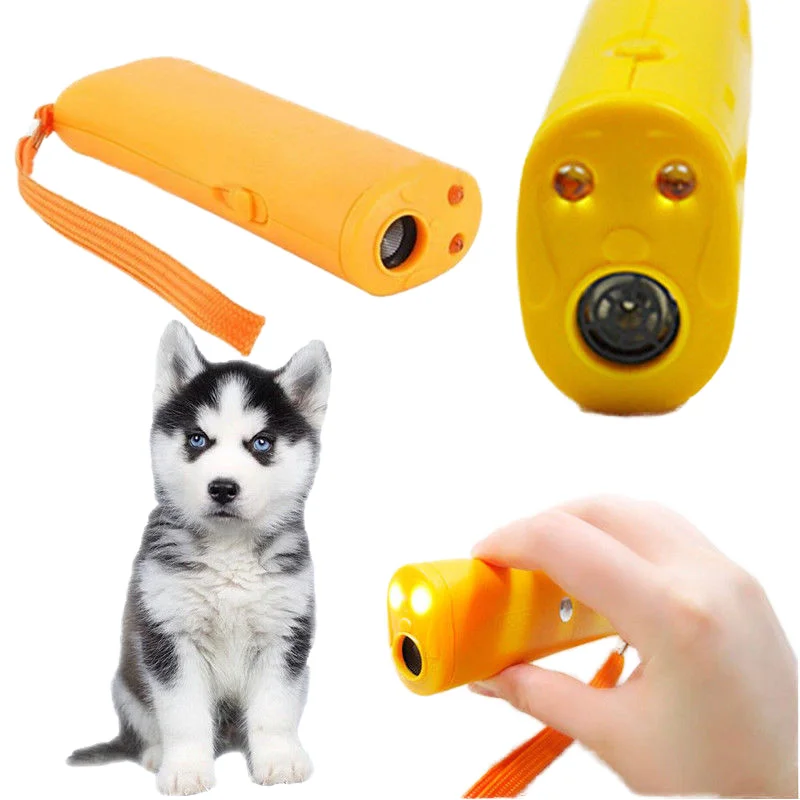 Ultrasonic Waterproof Eco-Friendly Dog Trainer Portable Bark Stopper Outdoor Dog Repeller Training Device LED Bark Deterrent