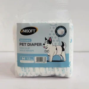 Unisoft Own Factory Custom Disposable Pet Diaper Leakproof Puppy and Dog Diapers Breathable Dog Diaper for Male Dogs