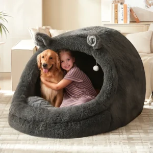 Universal Semi Closed All Seasons Removable Washable Pet Bed for Cats & Dogs