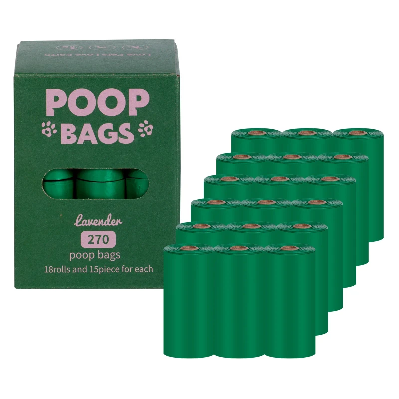 Unscented Biodegradable Poop Bag Dog Waste Pick Up Pet Waste Disposal Supplies