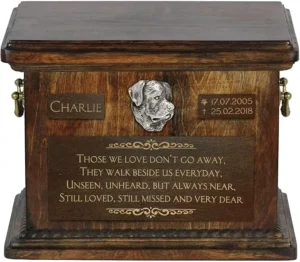 Urns for Ashes Wood Pet Urn with Photo Frame Pets Ashes Box Cremation for Cat Dog Memorial Box for Dogs Animal Wood Urn