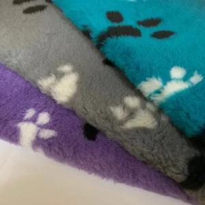 Vetbed Drybed Dog Bed Pet Mat Three Colors Paw Pattern 1100Gram m 600D 2Cm Pile Length Waterproof Tear Resistant Vacuum Mattress