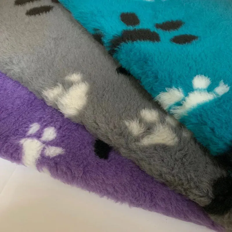 Vetbed Drybed Dog Bed Pet Mat Three Colors Paw Pattern 1100Gram m 600D 2Cm Pile Length Waterproof Tear Resistant Vacuum Mattress