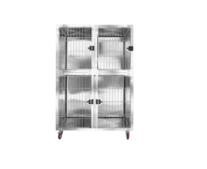 Veterinary 304 Stainless Steel Pet ICU Cage for Dog Cat Vet Oxygen Supply Bank Cages for Clinic and Hospital