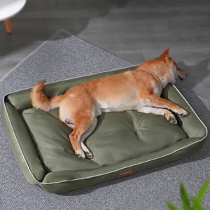 Warm New Design Square Orthopedic Dog Bed Luxury Polyester Pet Bed with Washable Removable Sofa Print Pattern Pet Beds