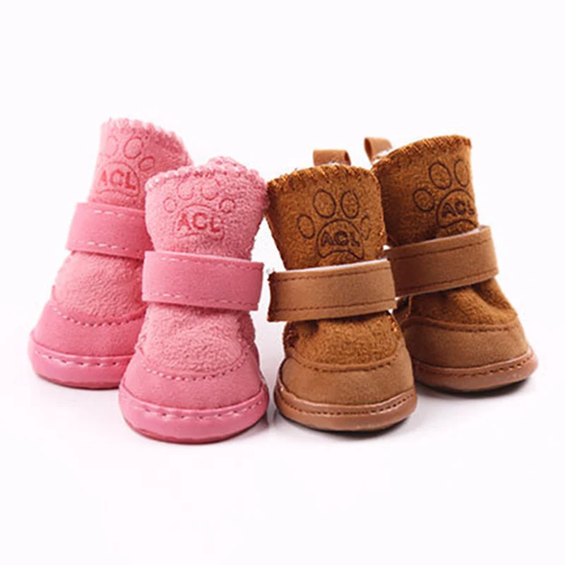 Warm Winter Pet Shoes for Small Dogs Non slip Dog Cat Snow Boots Chihuahua Shih Tzu Shoes Mascotas Zapatos Perro Pet Supplies