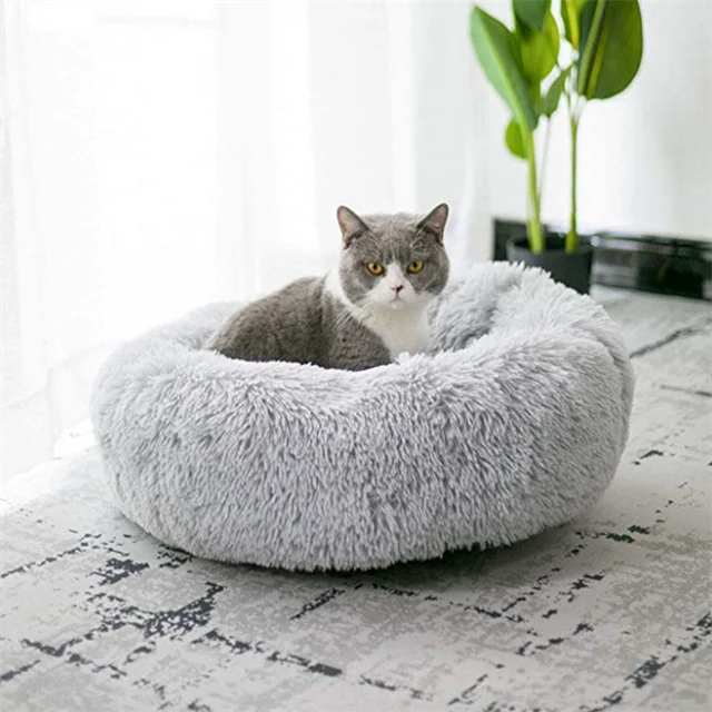 Washable Anxiety Self Warming Cozy Soft Plush Pet Beds