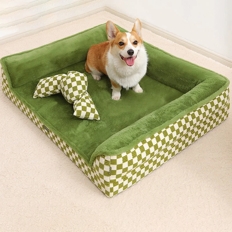 Washable Dog Colorful Soft Warm Pet Bed Oem Available Custom Logo Foldable Luxury Sofa Large Cat Bed Pet Dog Bed
