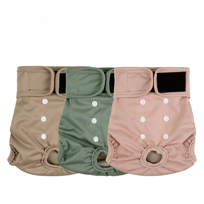 Washable Female Dog Diapers Reusable Diapers for Doggie Absorbent Diapers for Pet Incontinence with Adjustable Snaps