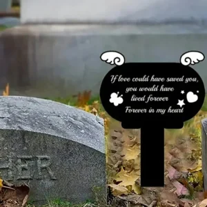 Waterproof Acrylic Pet Memorial Plaque Cemetery Memorial Post for Beloved Dogs and Cats Premium Pet Product