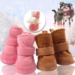 Waterproof Anti Slip Dog Shoes Puppy Snow Boots Thickened Plush Paw Protector Winter Warm Socks for Puppy Cats