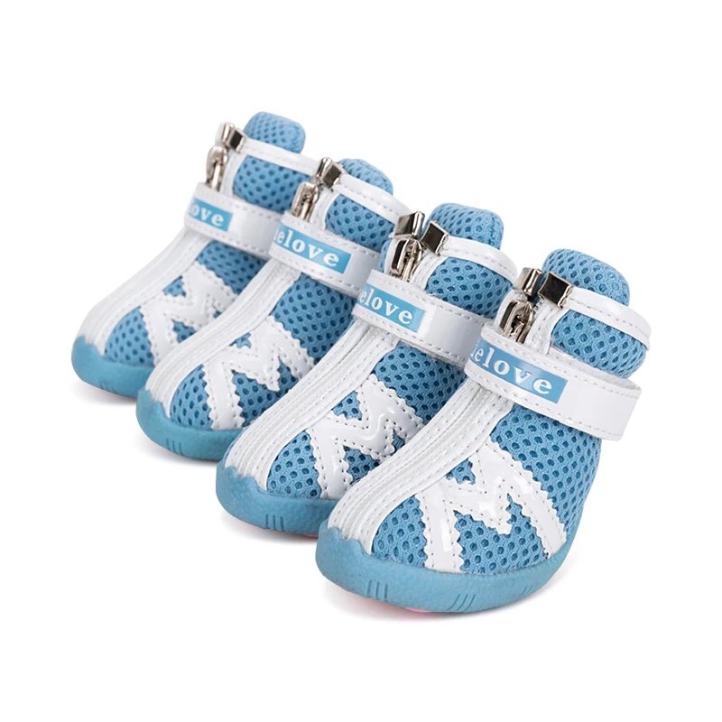 Waterproof Anti slip Comfortable Pet Boots Warm Dog Socks Winter Breathable Durable Adjustable Mesh Pet Shoes