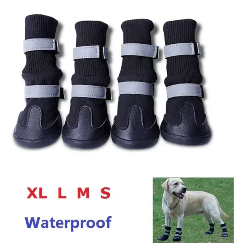 Waterproof Cat Non Slip Boots Rubber 4 Pcs Shoes Socks Outdoor Sports Dog Socks With Grip