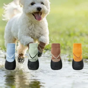 Waterproof Dog Socks Lightweight Flexible Breathable Stretchy Warm Puppy Paw Protector Dirt Resistant Pet Socks for Rain Snow
