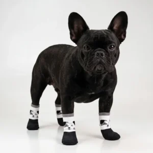 Waterproof Knit Dog Socks Dog Face Cotton Pet Socks Anti slip PVC Foot Massage Pet Shoes for Outdoor