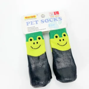 Waterproof Knit Dog Socks Indoor Cotton Pet Socks Anti slip PVC Foot Massage Pet Shoes Dog Socks for Outdoor
