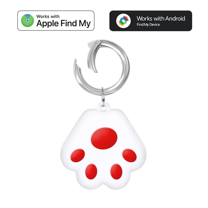Waterproof Paw Print Smart Tag Finder Key Dog Cat Small Pets Kids Children Students Elder GPS Tracker Locator for iOS & Android
