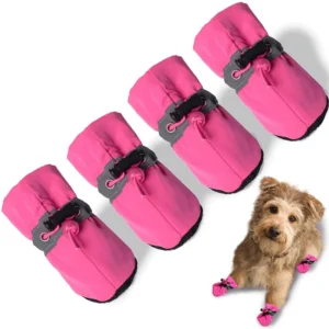 Waterproof Pet Dog Shoes Anti slip Soft Sole Rain Boots Breathable Reflective Strap Pet Booties Rain Boots Waterproof Dog Shoes