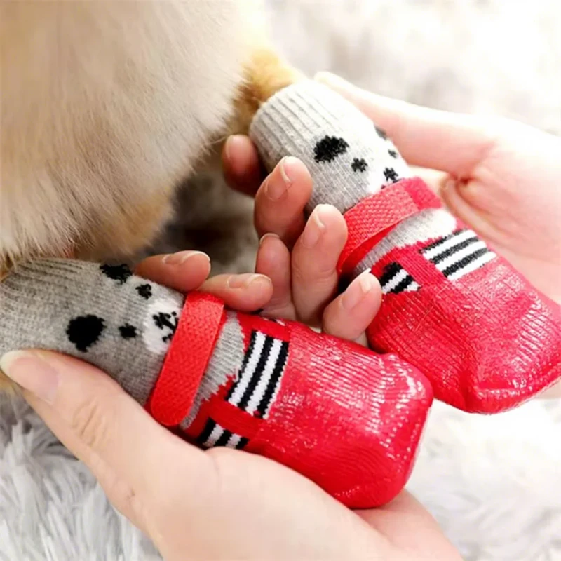 Waterproof Rain Silicone Jelly Color Pet Shoe Socks Silicone Pet Shoe Socks Dogs Cats