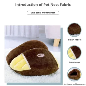 Winter Semi Enclosed Luxury Pet House Thickened Warm Dog Cat Furniture Modern Outdoor Design Solid Animal Pet Luxury