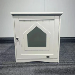 Wood and MDF Pet House Solid Pattern Indoor Cat and Dog Litter Box Enclosure Pet Furniture Cage