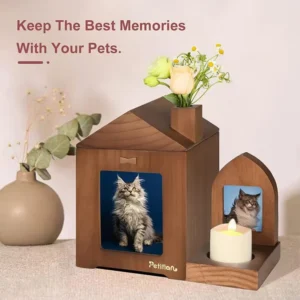 Wooden Candle Holder Commemorative Pet Memorial Accessories for Dog or Cat Funeral Pet Caskets Urns