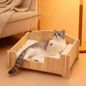 Wooden Cat Bed Wooden Dog Bed Widely Used for Pet Wood Pet Bed Organizer