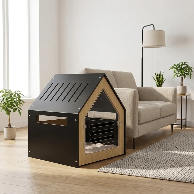 Wooden Indoor Cat Dog House Manufacturers Customized Solid Wood Cat House Pet Furniture Detachable Cat Pet House