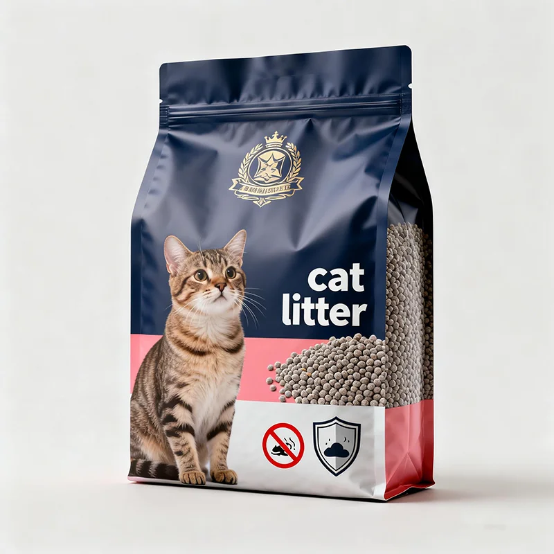 cat Litter Packaging Self Cleaning High Quality Cat Litter Sand Bentonite Strong Clumping Low Dust Odor Control Pet Safe