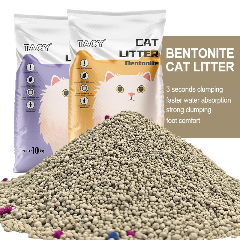 cat Litter Strong Clumping Antibacterial Easy Clean Fast Absorption Bentonite Cat Litter