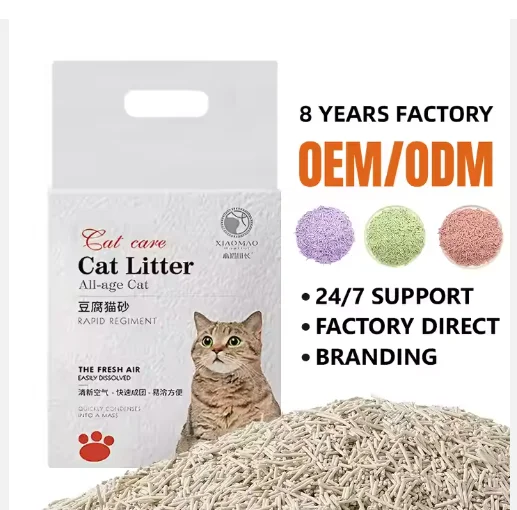 cat Litter with Good Deodorizing Effect and Many Scents Customizable Tofu cat Litter