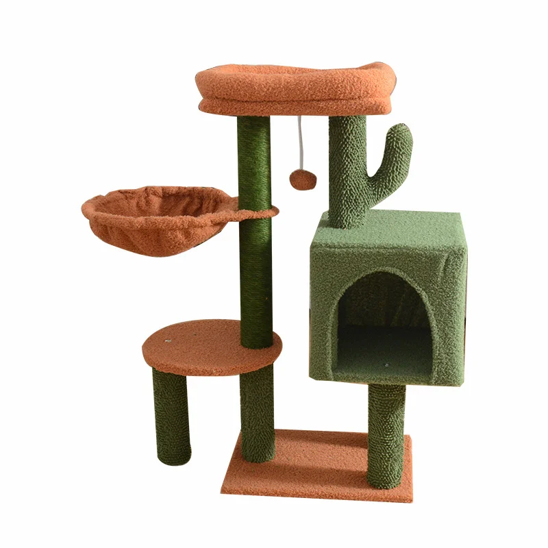 detachable and washable cat tree cat bed and cat scratching post in one piece medium to large sized cat tower