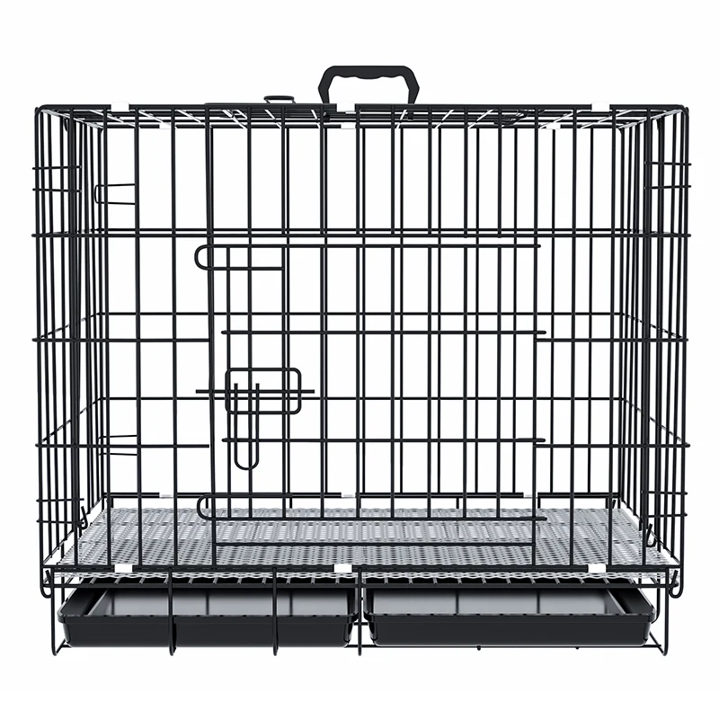 manufacturer's dog pet cage stainless steel metal large and small sizes available foldable carrier