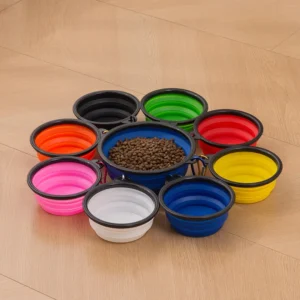 pet bowls feeders Pet Supplies 2 in 1 Dog Cat Collapsible Feeding Drinking Bowl Love Design Folding Portable Outdoor Travel Telescopic Bowl